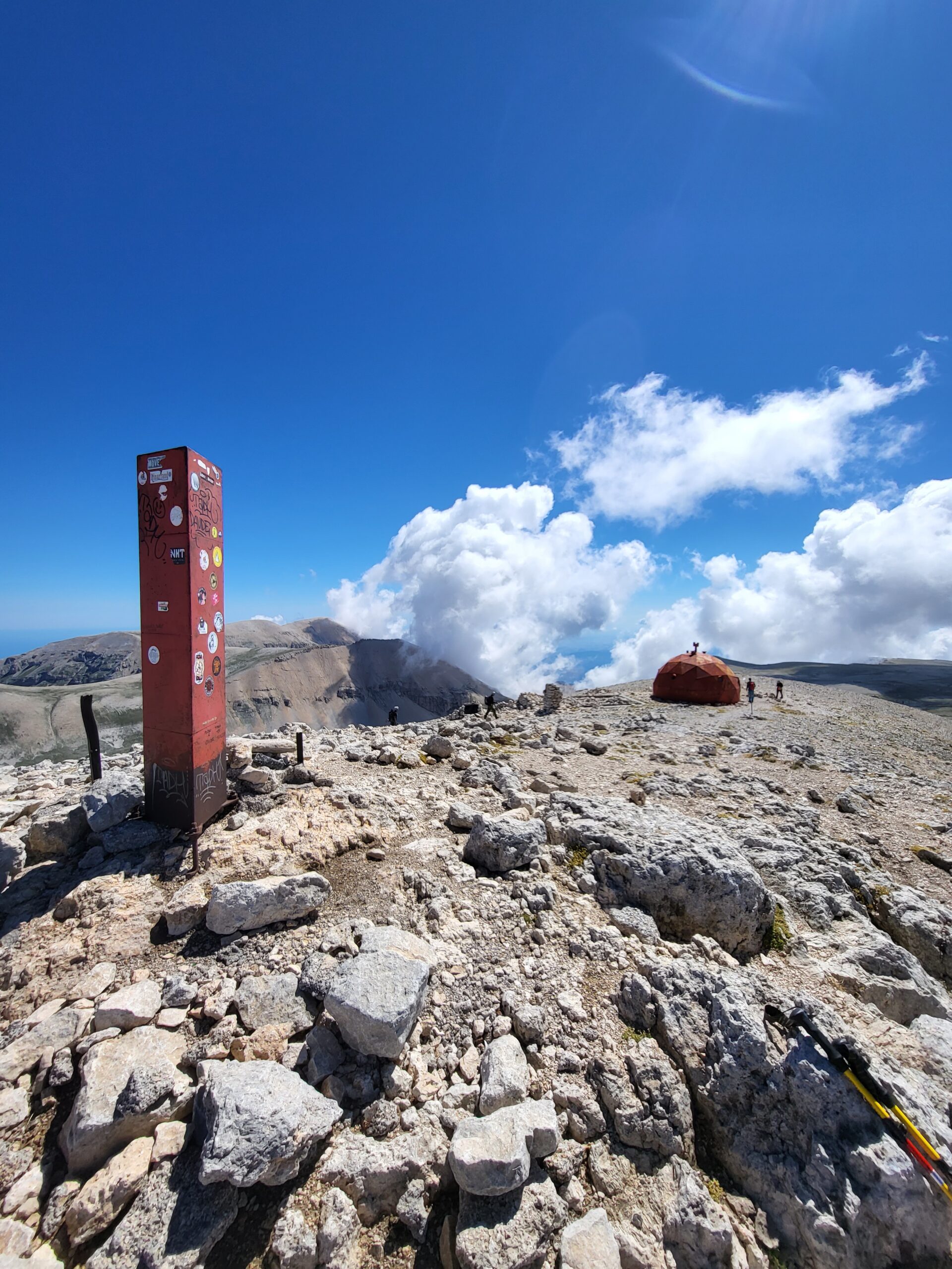 La vetta di Monte Amaro a 2793 metri di altitudine nel Parco Nazionale della Maiella